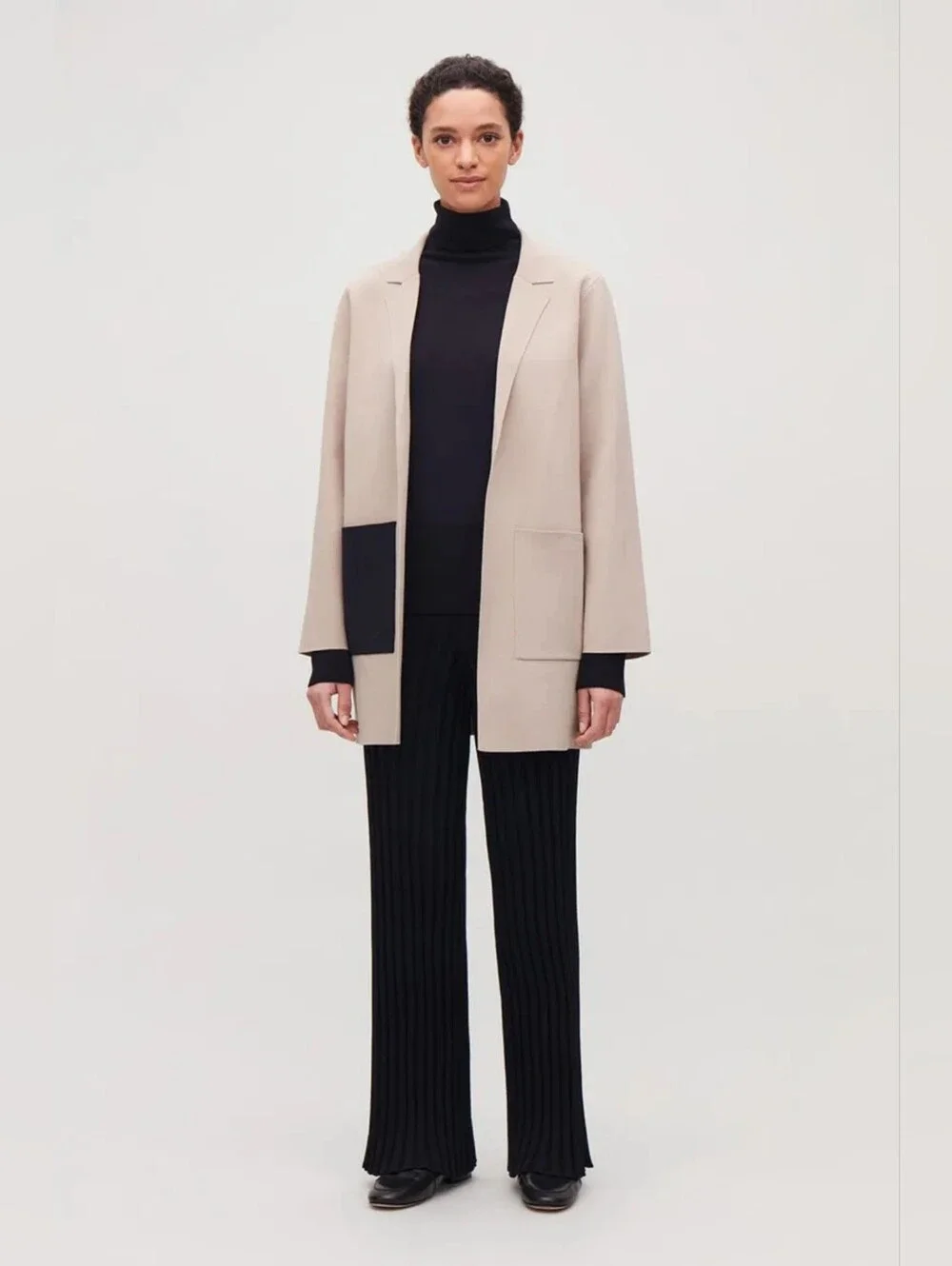 COS Long Structured-Knit Jacket - Picture 3 of 11